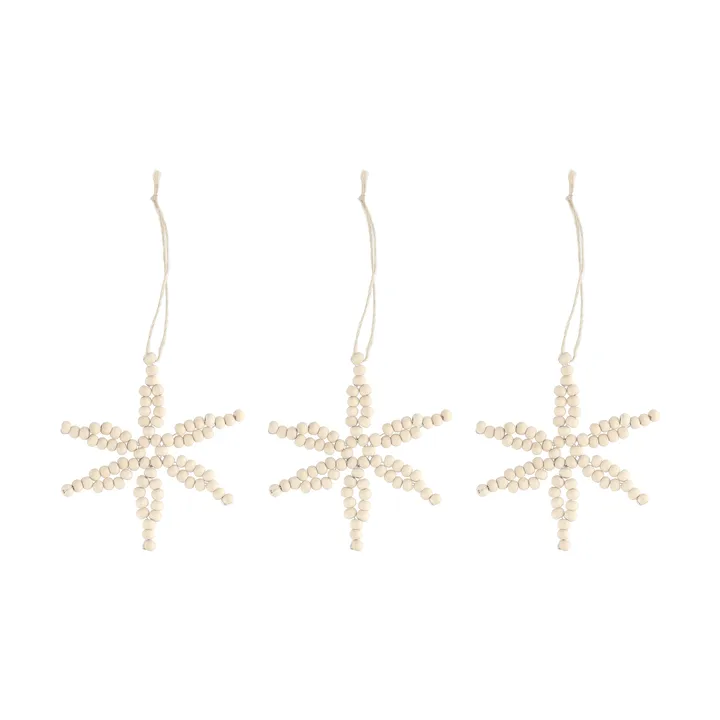 Suspension de sapin flocon de neige Craft Lot de 3 - Nature - Scandi Living
