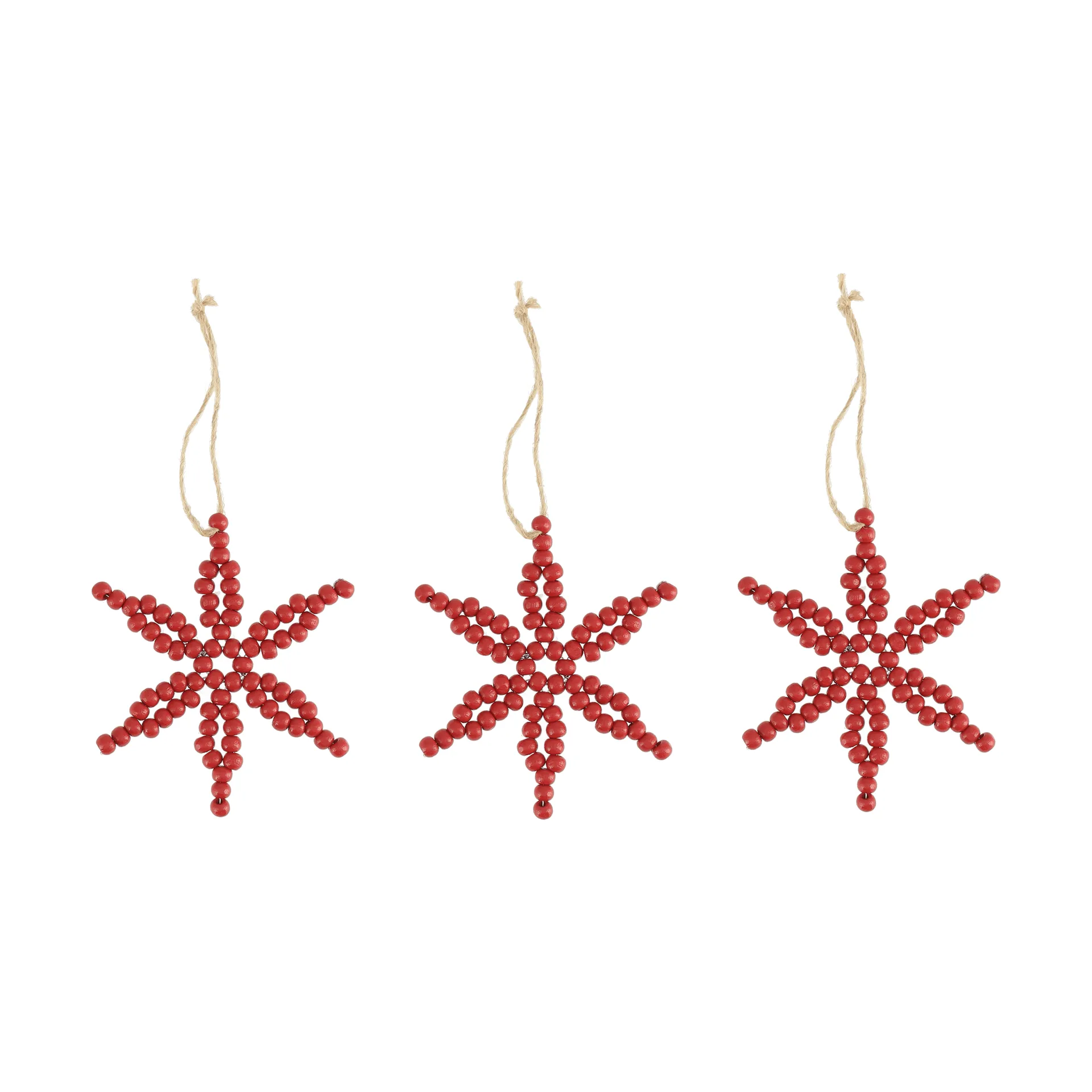 Suspension de sapin flocon de neige Craft Lot de 3, Rouge Scandi Living