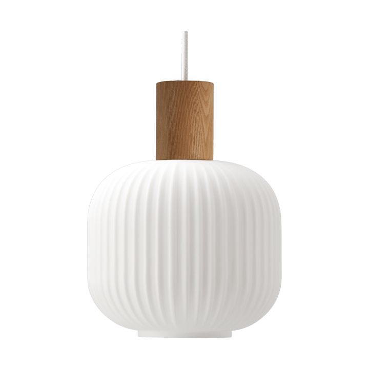 Suspension Fair Ø20 cm - Verre dépoli – frêne - Scandi Living