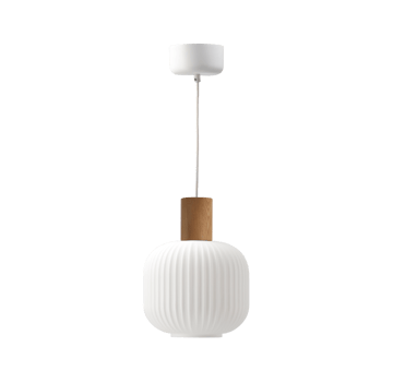 Suspension Fair Ø20 cm - Verre dépoli – frêne - Scandi Living