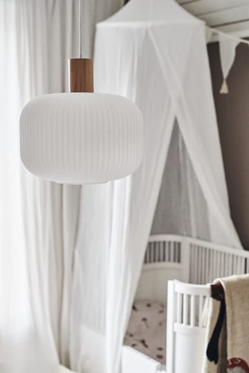 Suspension Fair Ø30 cm - Blanc givré-frêne - Scandi Living