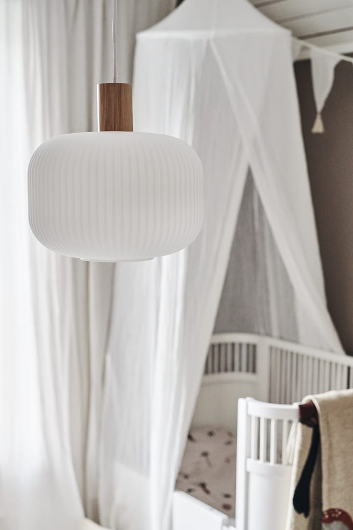 Suspension Fair Ø30 cm - Blanc givré-frêne - Scandi Living