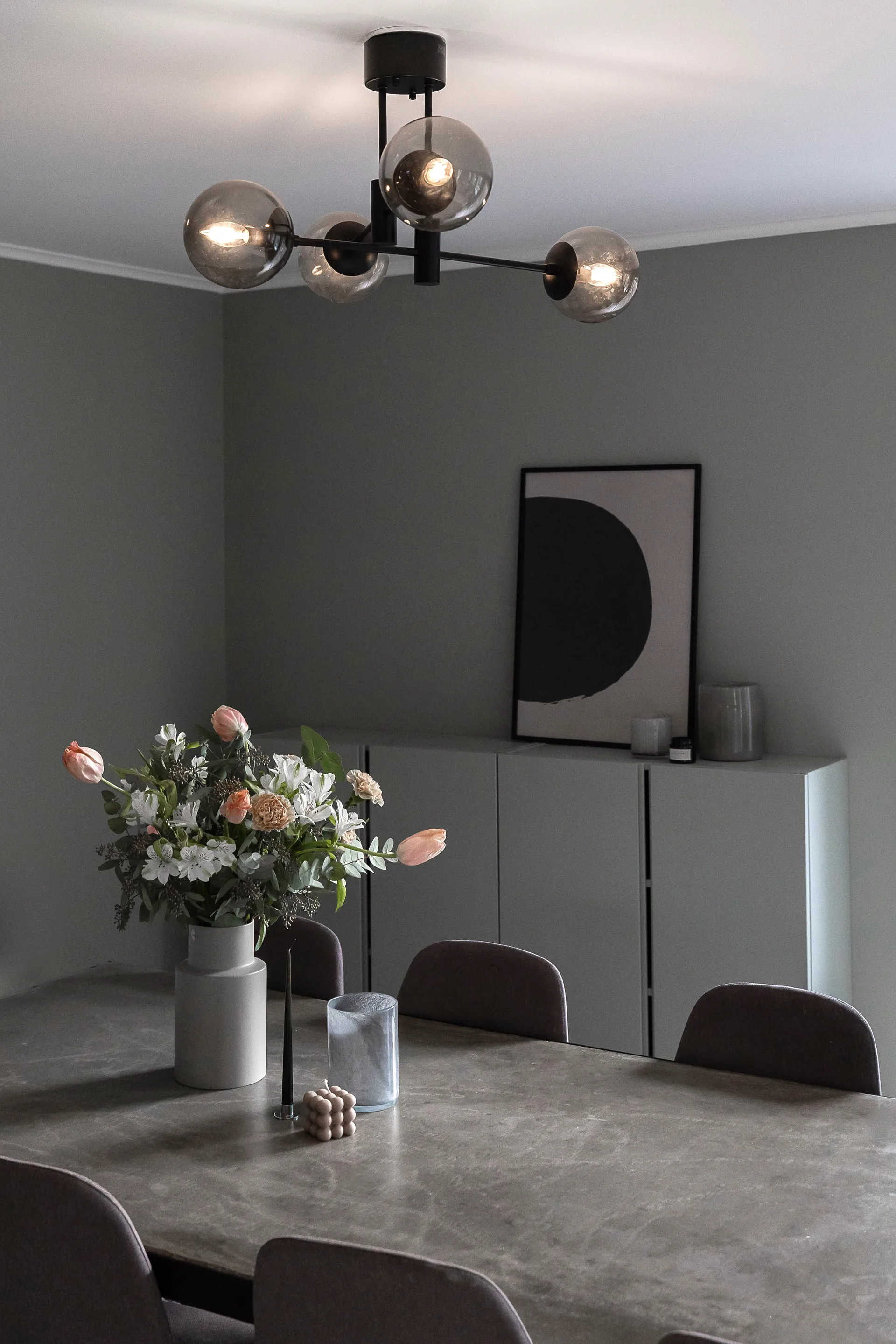 Suspension Solar noir 73 cm, Gris fumée Scandi Living