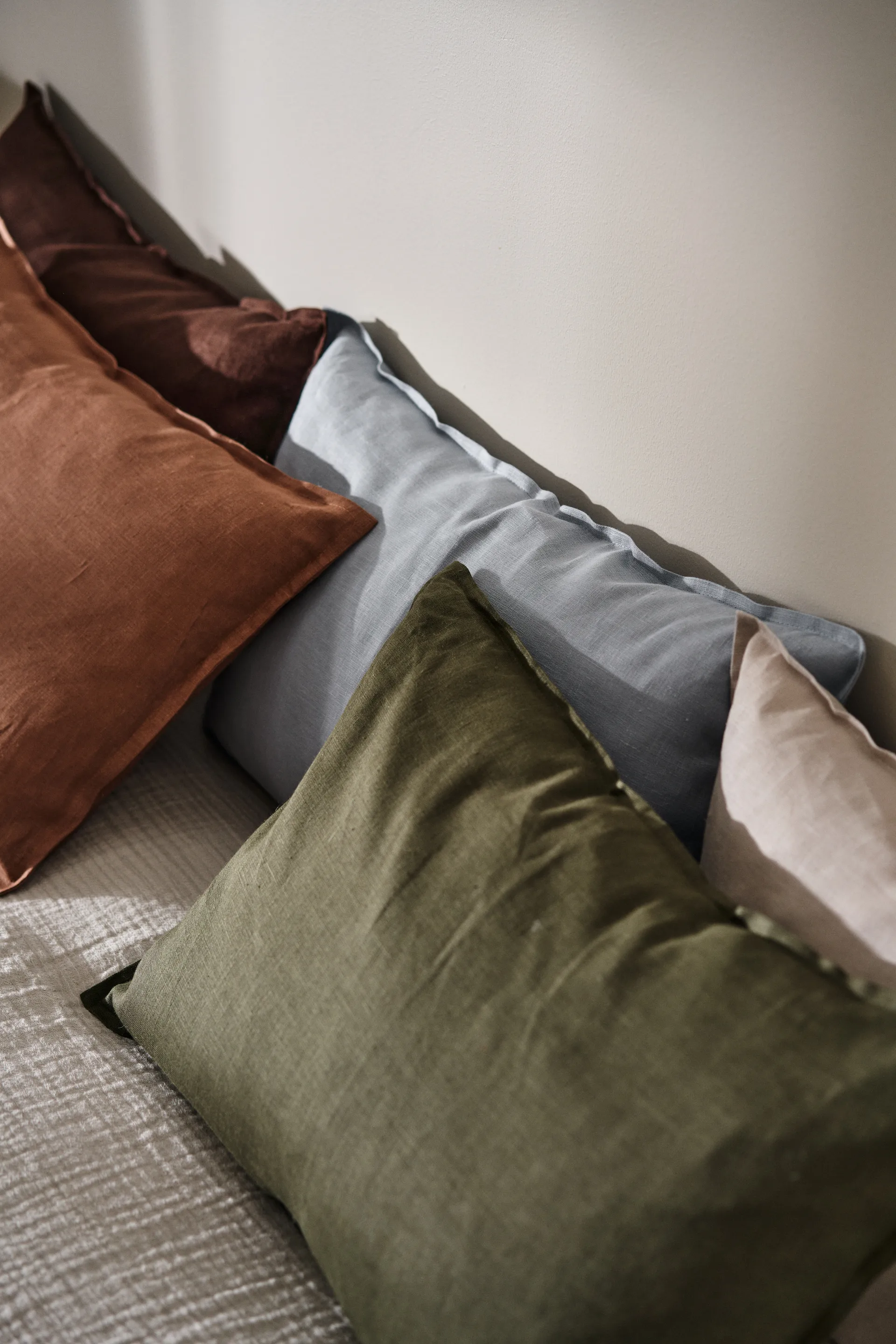 Taie d'oreiller en lin Calm 40x60 cm, Bleu ciel Scandi Living