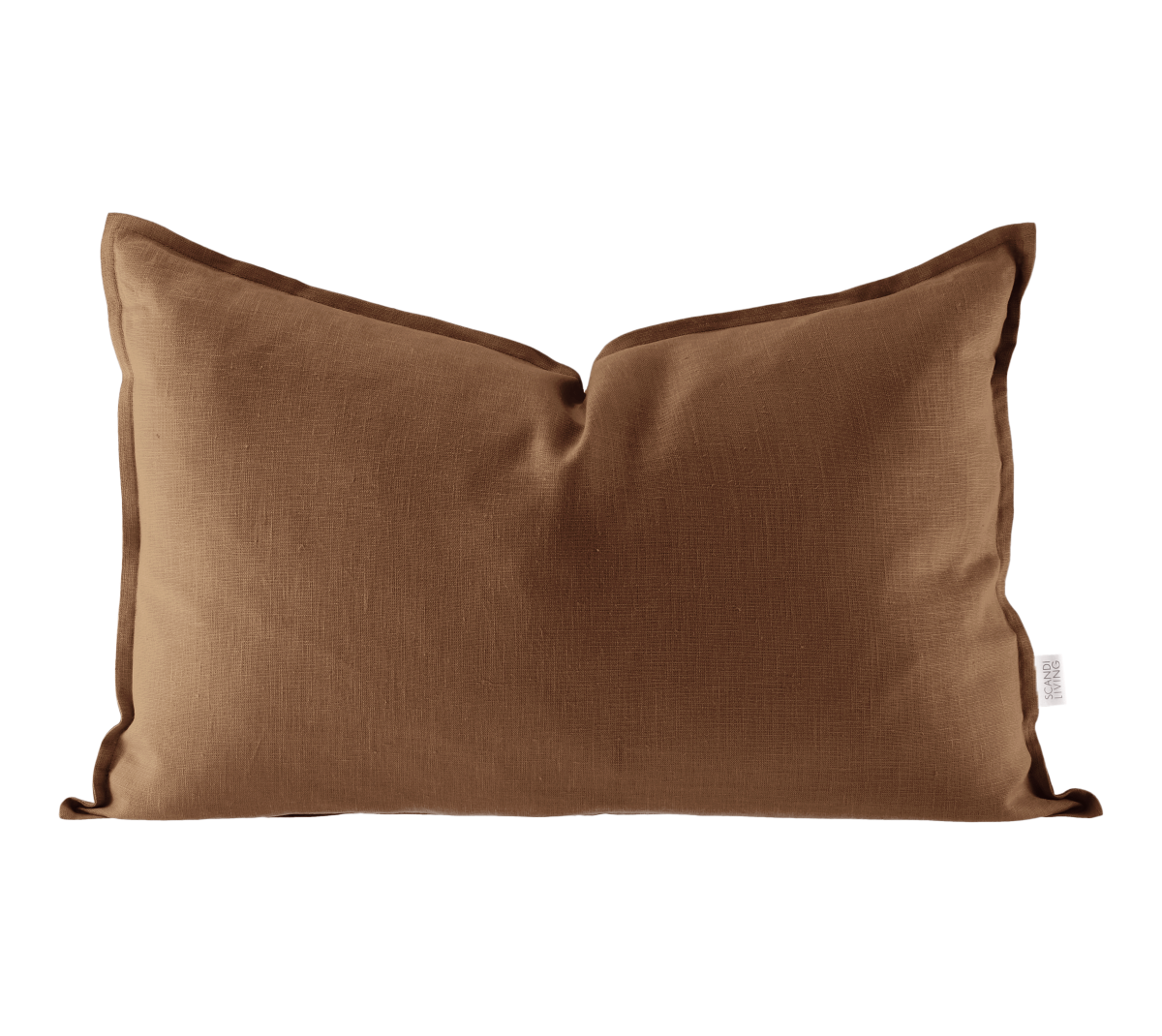 Scandi Living Taie d'oreiller en lin Calm 40x60 cm Brun amande