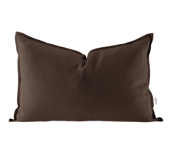 Taie d'oreiller en lin Calm 40x60 cm - Brun chocolat - Scandi Living