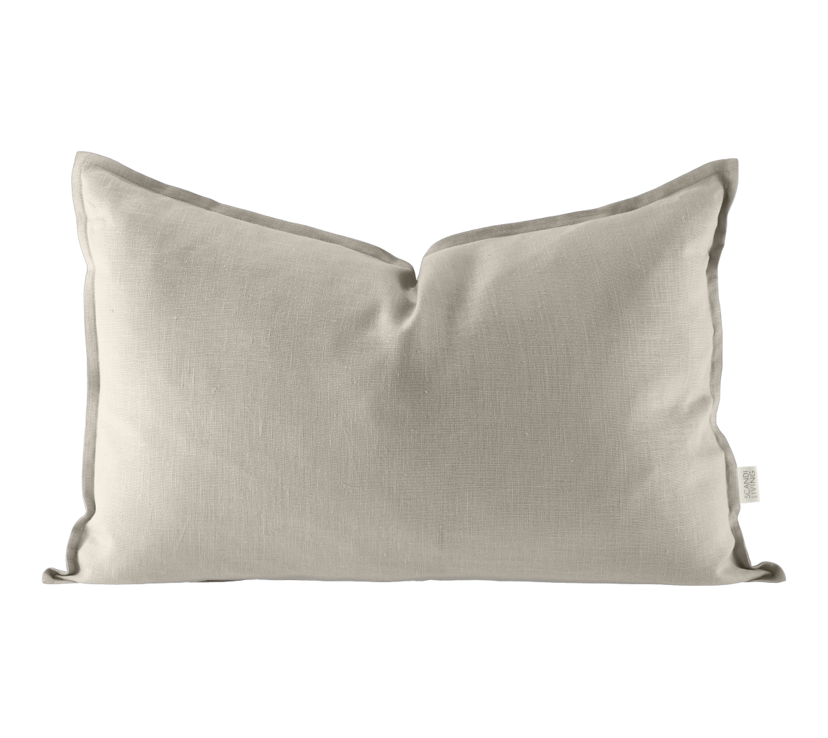 Scandi Living Taie d'oreiller en lin Calm 40x60 cm Greige