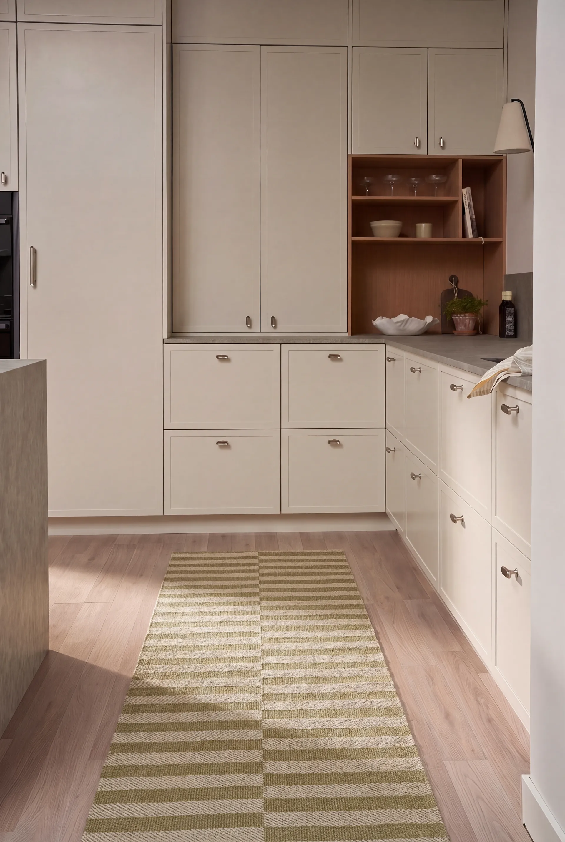 Tapis de couloir Path, Olive green, 70x200 cm Scandi Living