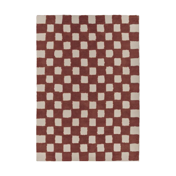 Tapis de jeu Checker 170x240 cm - Rust - Scandi Living