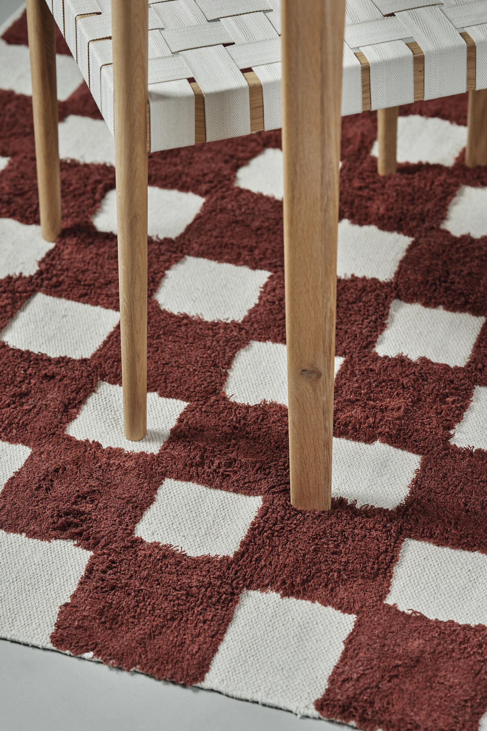 Tapis de jeu Checker 170x240 cm, Rust Scandi Living