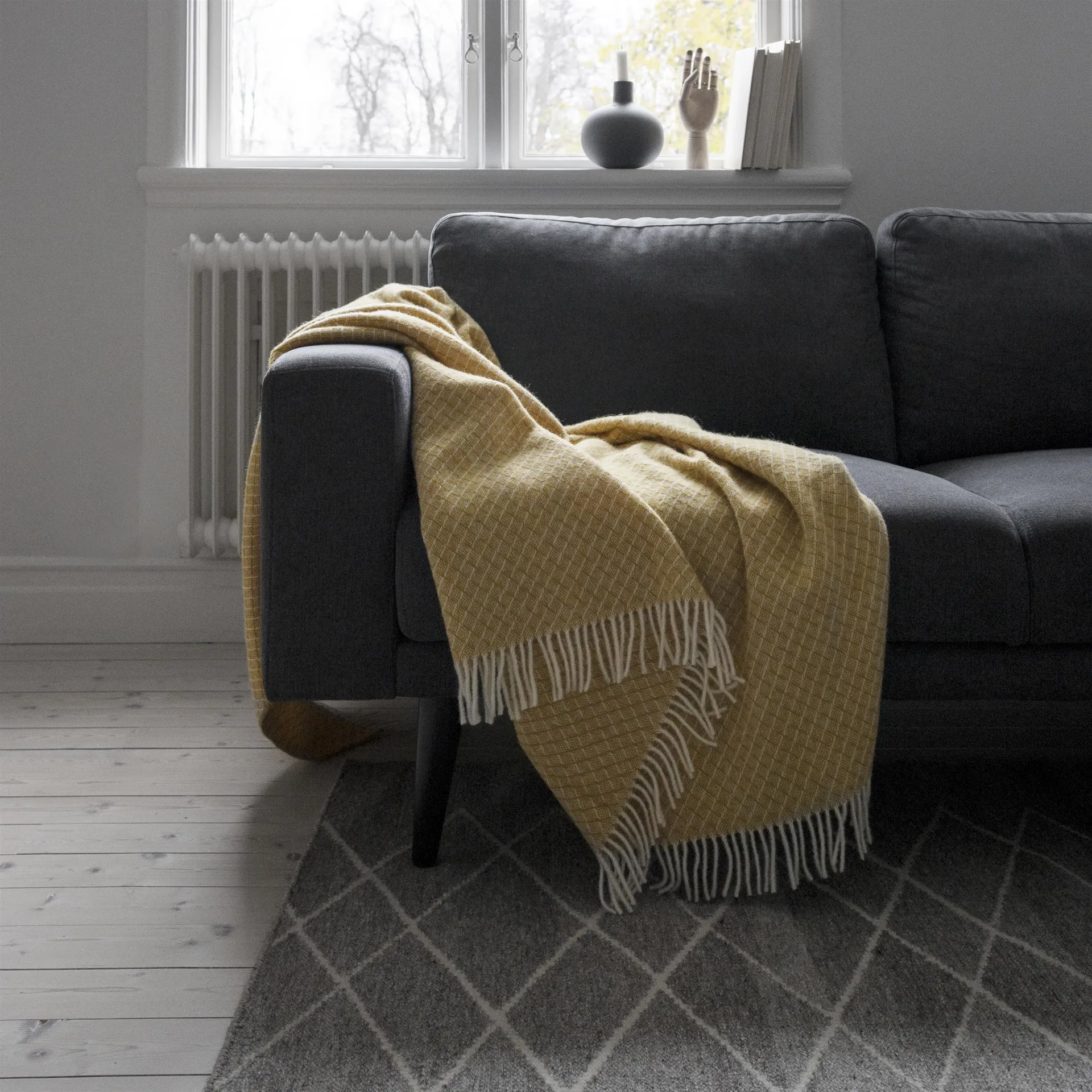 Tapis de laine crème Peak, 80x240 cm Scandi Living