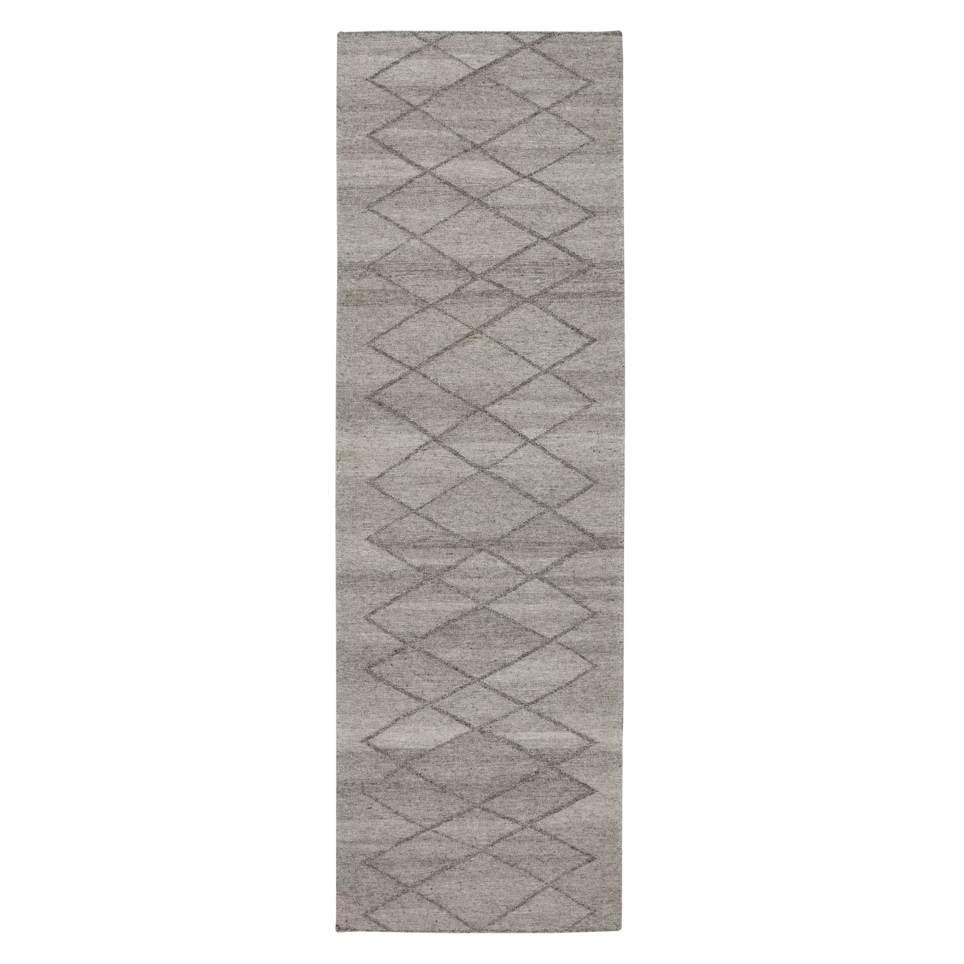 Tapis de laine gris nature Peak, 80x240 cm Scandi Living