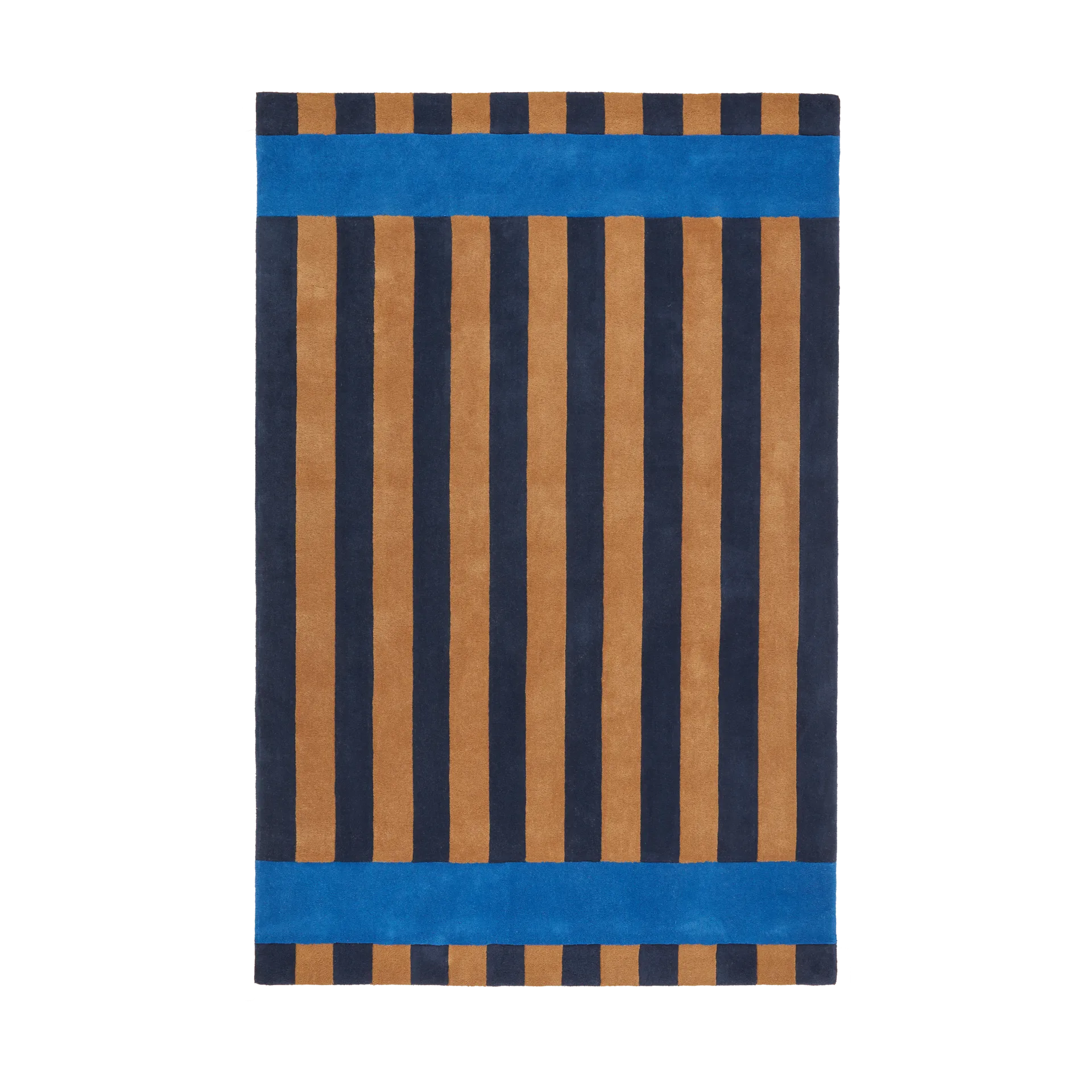 Tapis en laine Aisles, Bleu, 170x240 cm Scandi Living