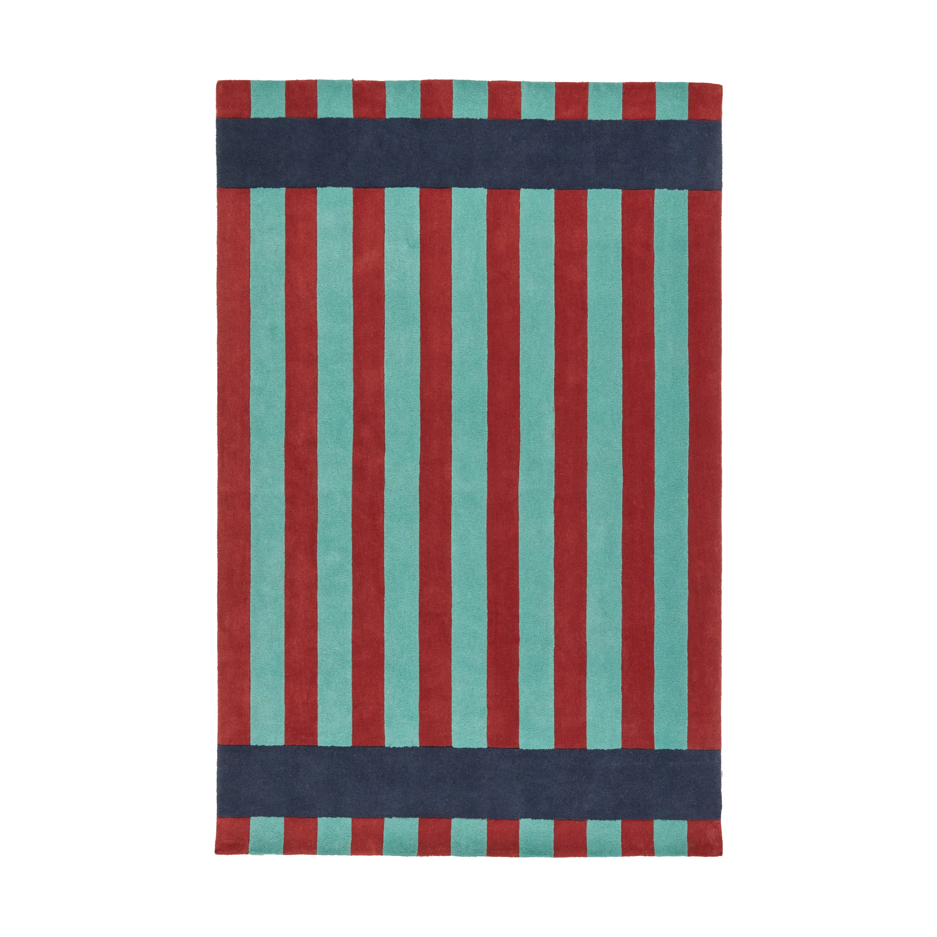 Tapis en laine Aisles, Vert, 170x240 cm Scandi Living