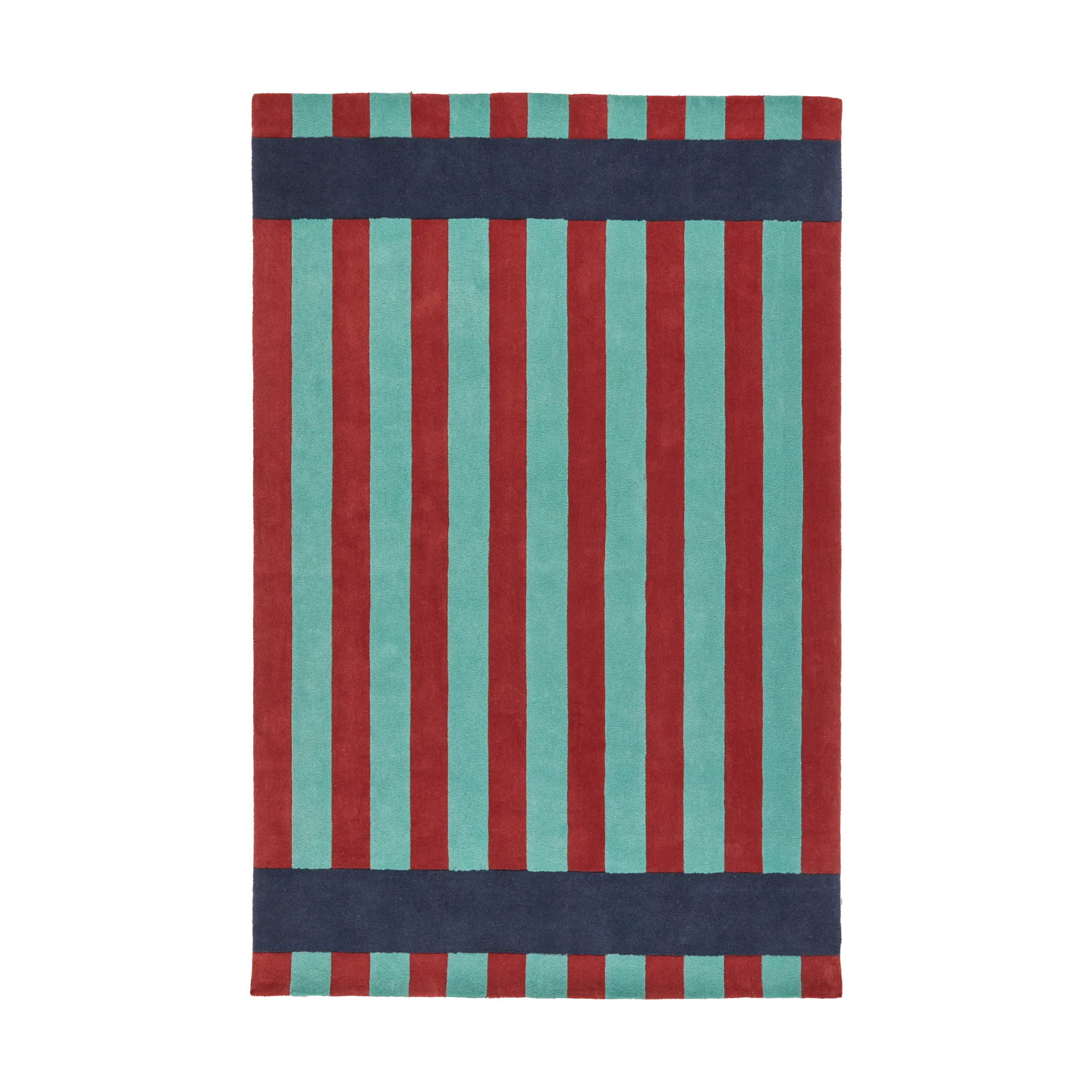 Tapis en laine Aisles, Vert, 200x300 cm Scandi Living