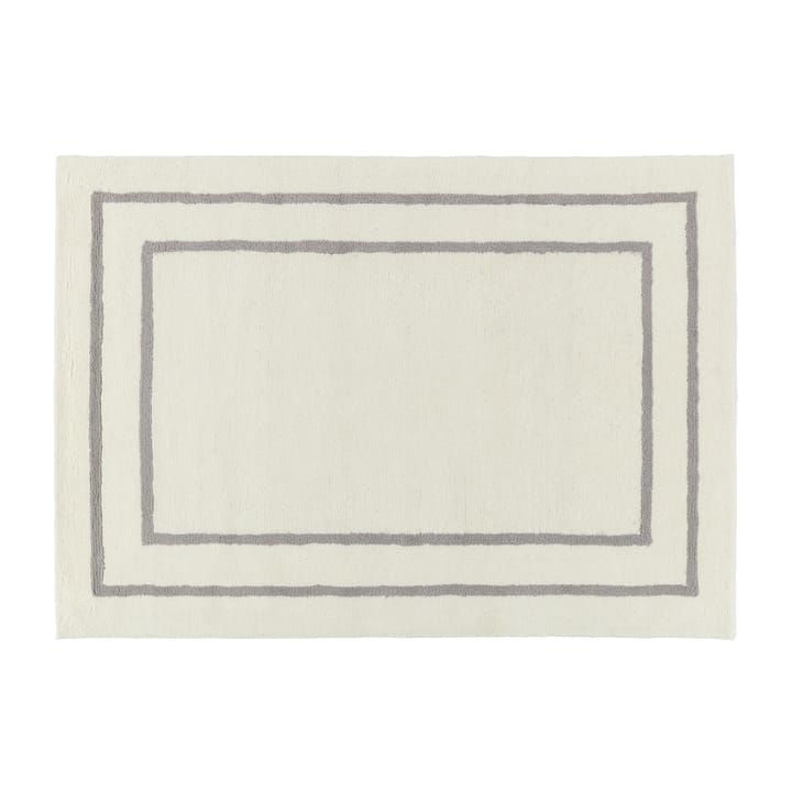 Tapis en laine Borders - Blanc-gris 170x240 cm - Scandi Living
