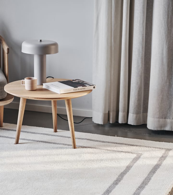 Tapis en laine Borders, Blanc-gris 170x240 cm Scandi Living