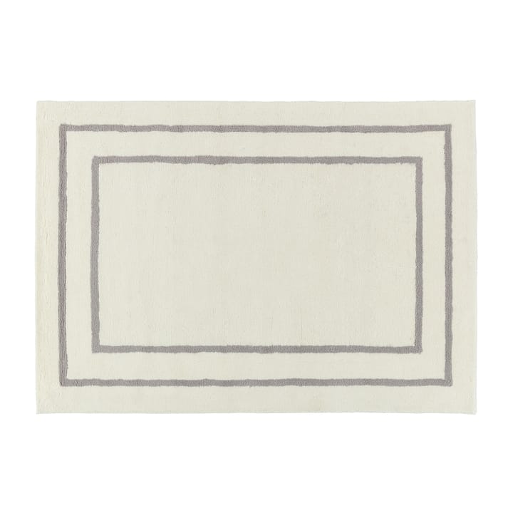 Tapis en laine Borders - Blanc-gris 200x300 cm - Scandi Living