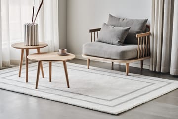 Tapis en laine Borders - Blanc-gris 200x300 cm - Scandi Living