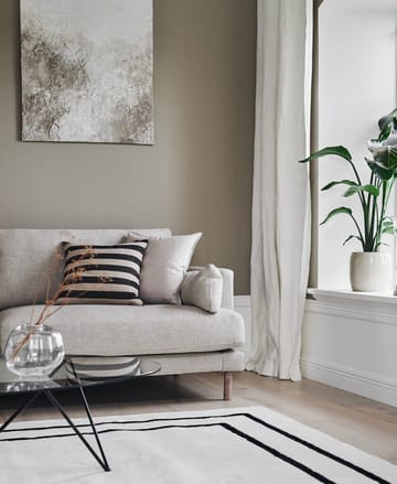 Tapis en laine Borders - Blanc-noir 200x300 cm - Scandi Living