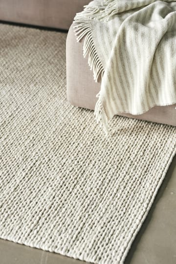 Tapis en laine Braided blanc nature - 170x240 cm - Scandi Living