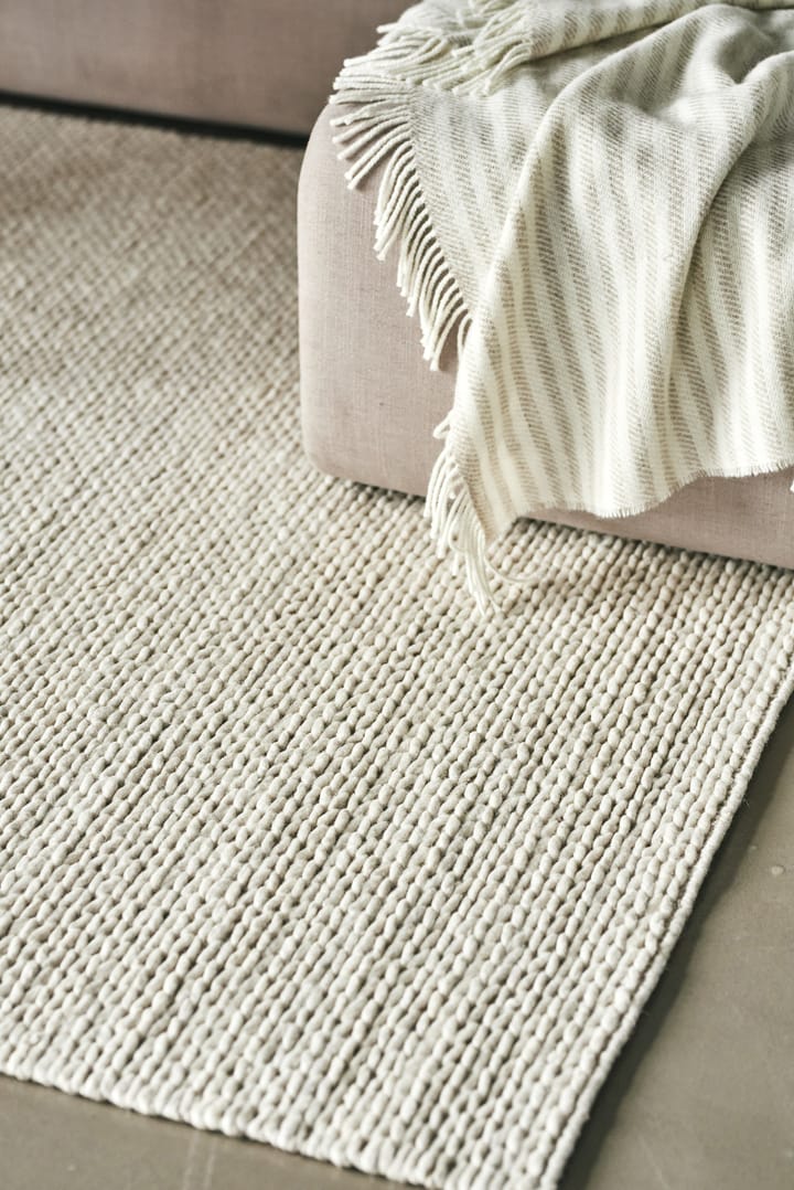 Tapis en laine Braided blanc nature - 170x240 cm - Scandi Living