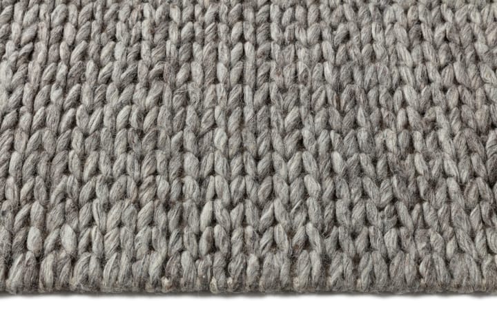 Tapis en laine Braided gris nature - 170x240 cm - Scandi Living