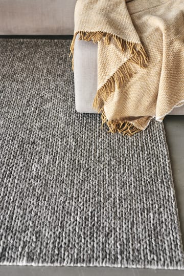 Tapis en laine Braided gris nature - 170x240 cm - Scandi Living