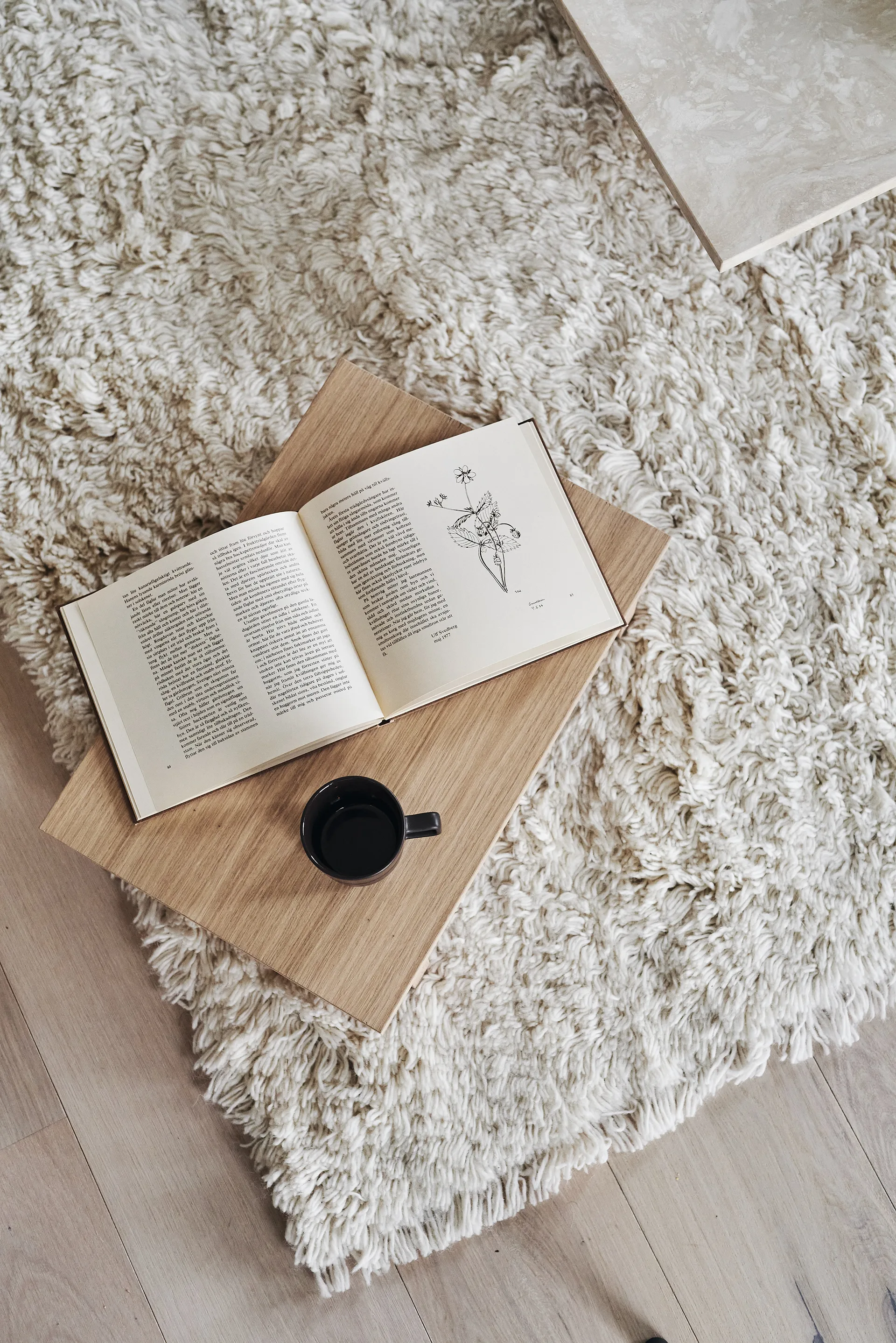 Tapis en laine Cozy blanc nature, 200x300 cm Scandi Living