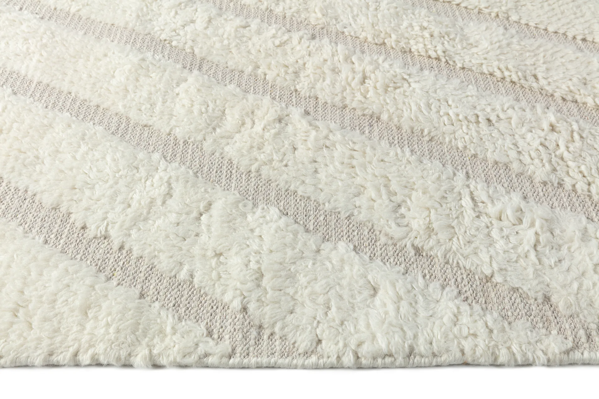 Tapis en laine Cozy line blanc nature, 170x240 cm Scandi Living