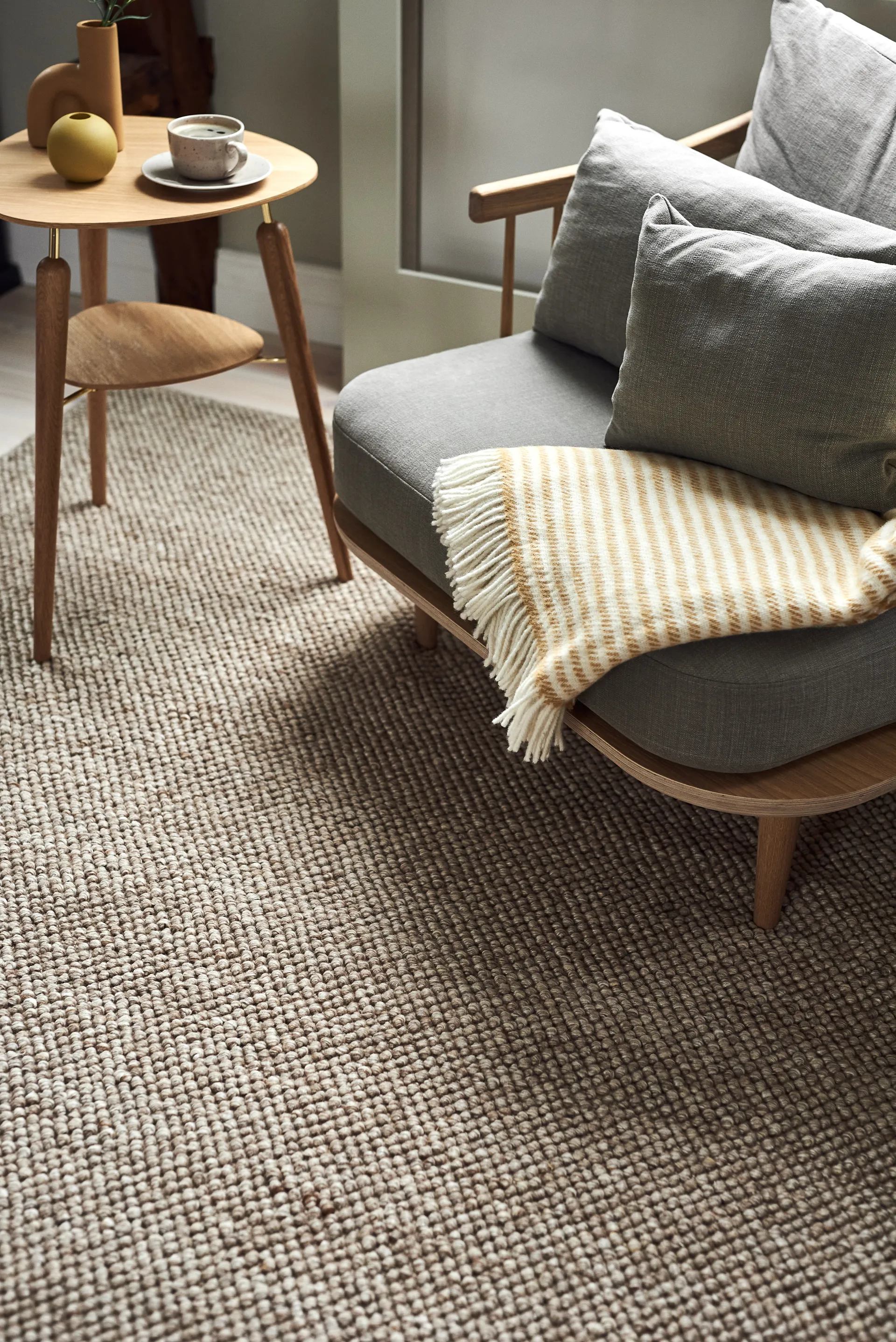 Tapis en laine Flock beige, 170x240 cm Scandi Living