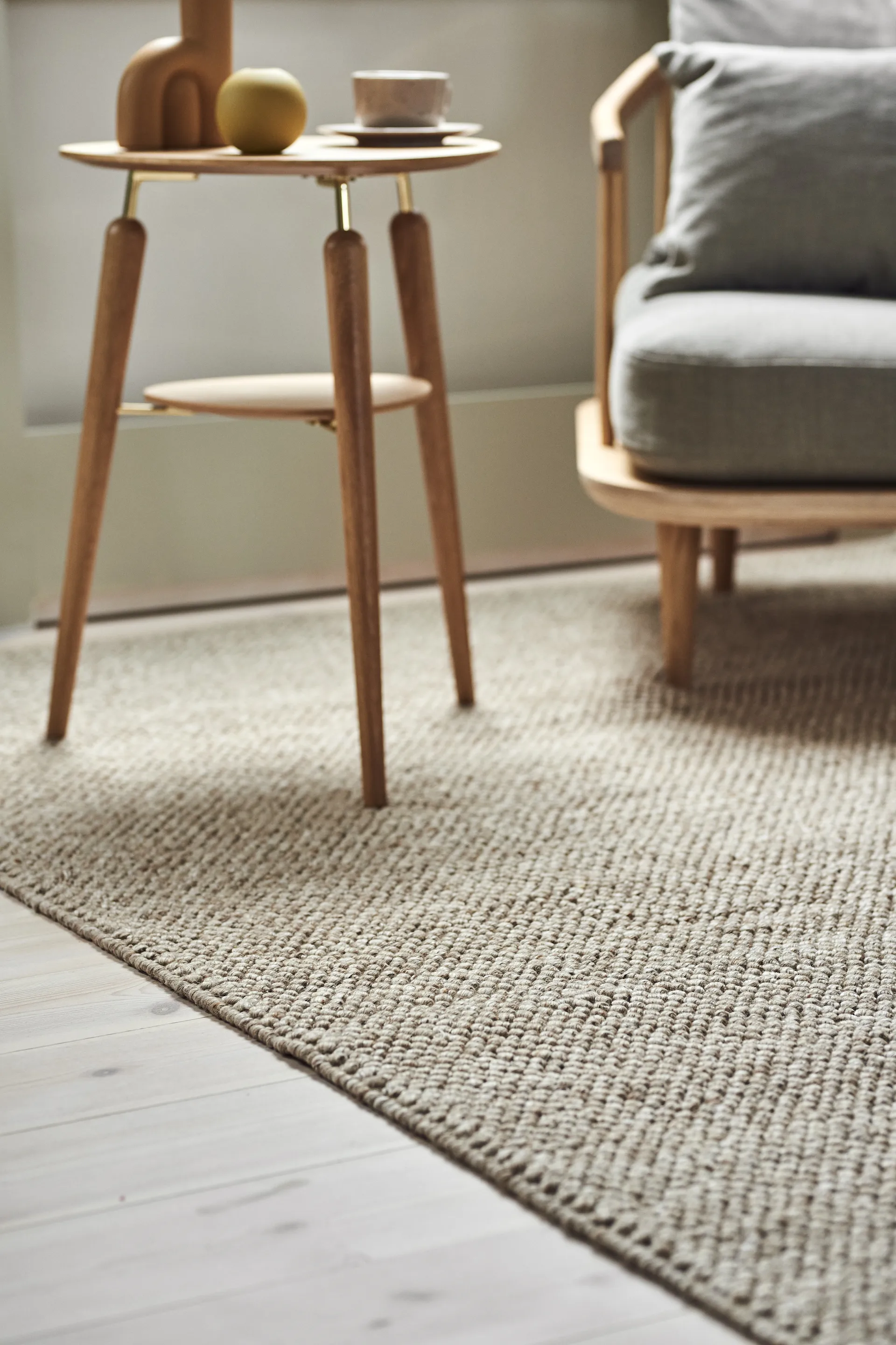 Tapis en laine Flock beige, 170x240 cm Scandi Living