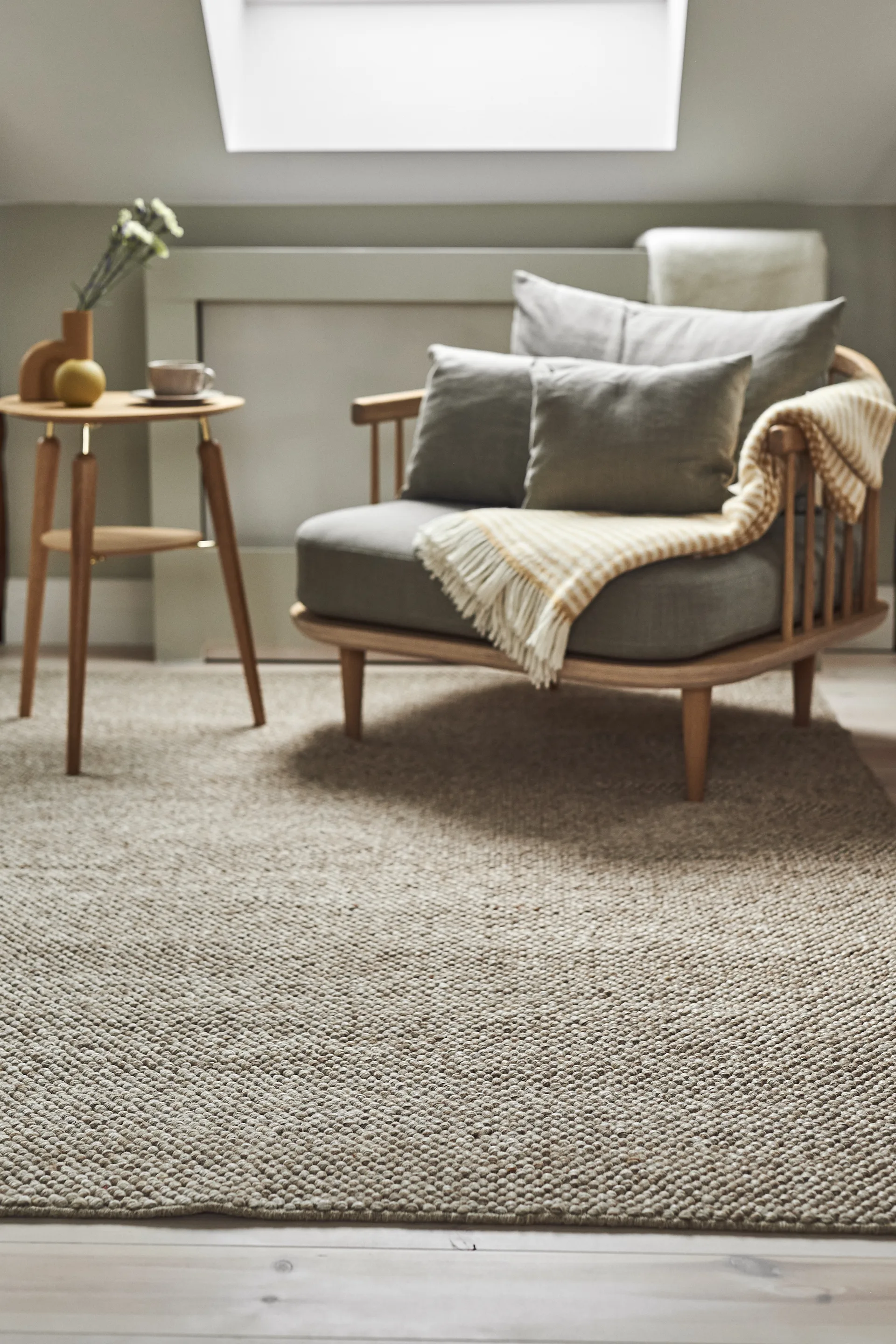 Tapis en laine Flock beige, 200x300 cm Scandi Living
