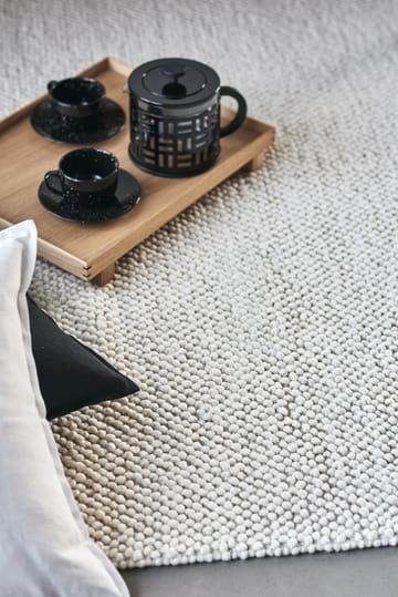 Tapis en laine Flock blanc nature - 170x240 cm - Scandi Living