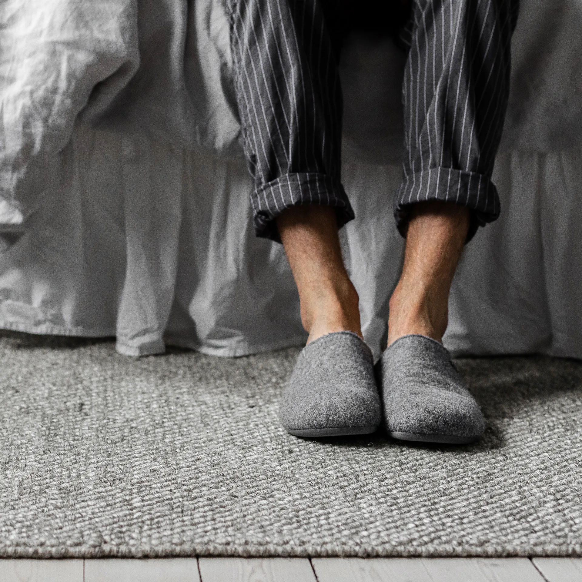 Tapis en laine Flock Nature gris, 170x240 cm Scandi Living