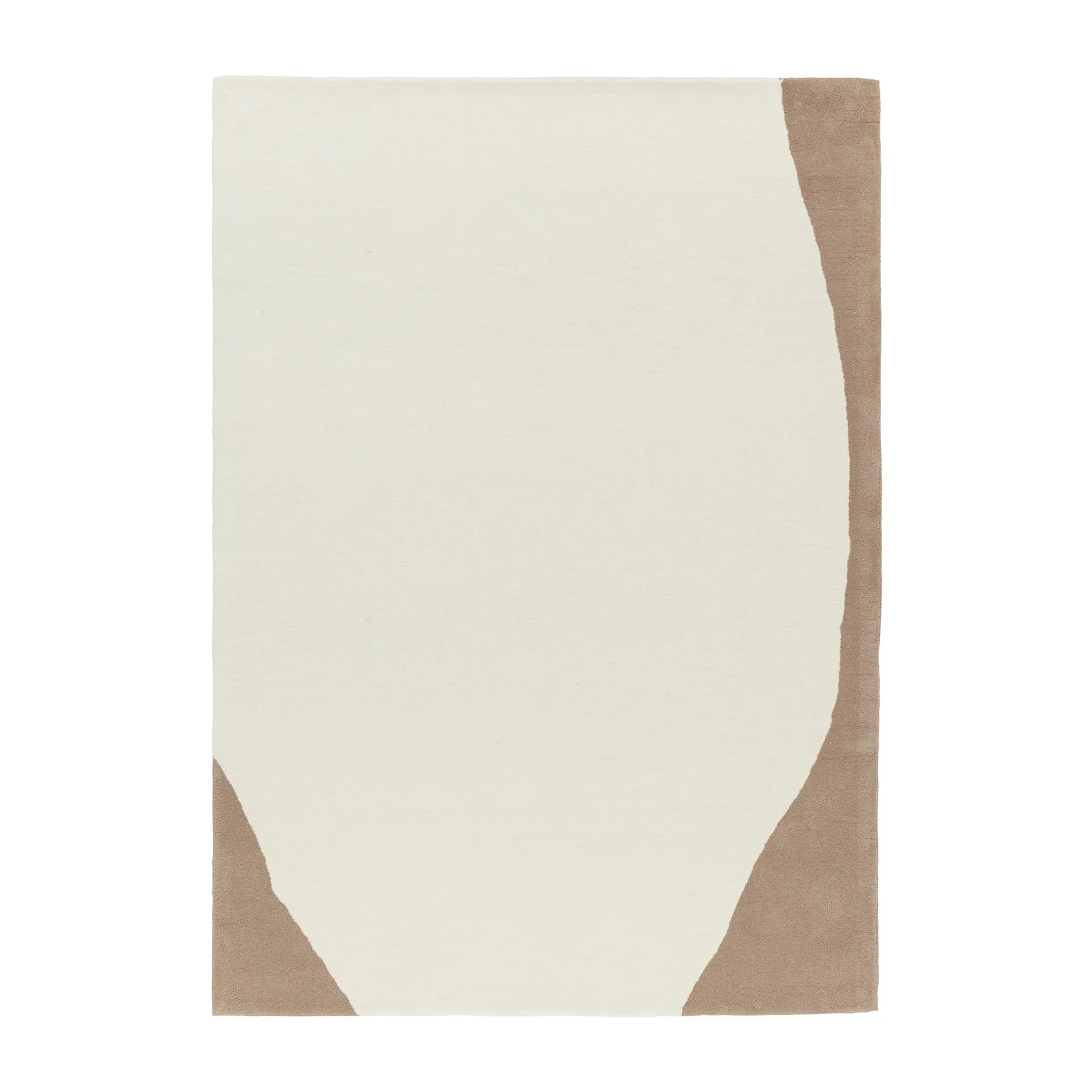 Tapis en laine Flow blanc-beige, 200x300 cm Scandi Living
