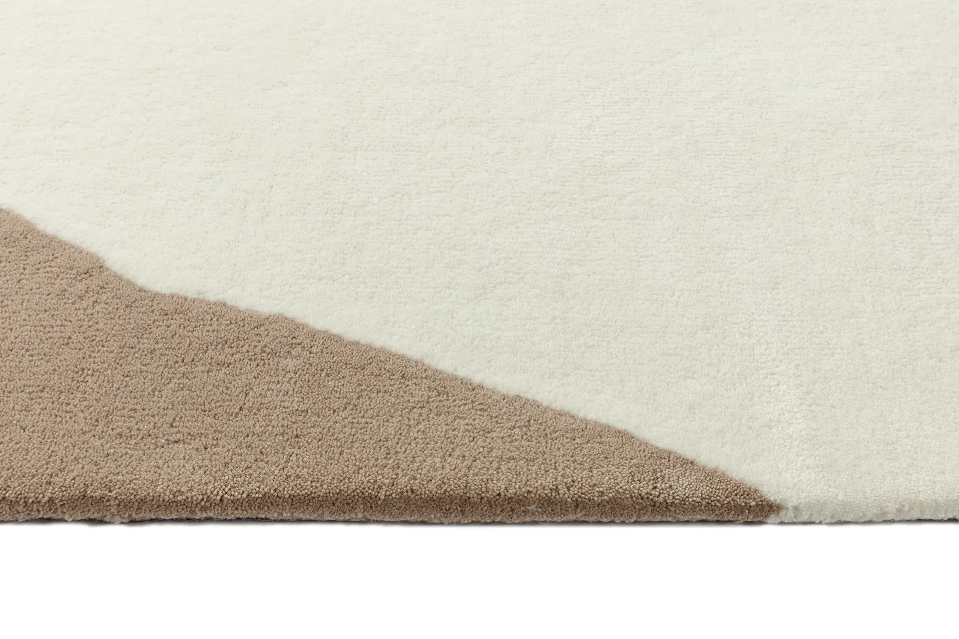 Tapis en laine Flow blanc-beige, 200x300 cm Scandi Living