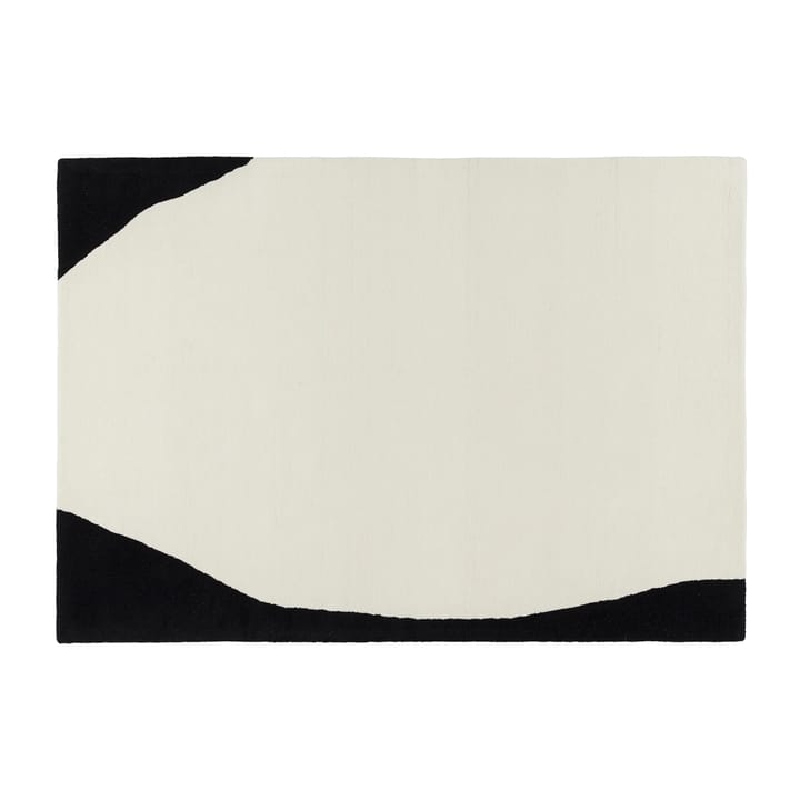 Tapis en laine Flow blanc-noir - 170x240 cm - Scandi Living