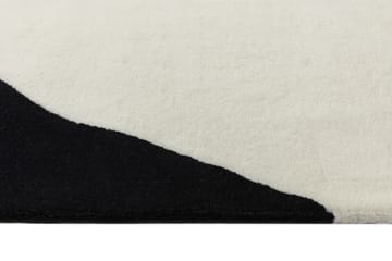 Tapis en laine Flow blanc-noir - 170x240 cm - Scandi Living