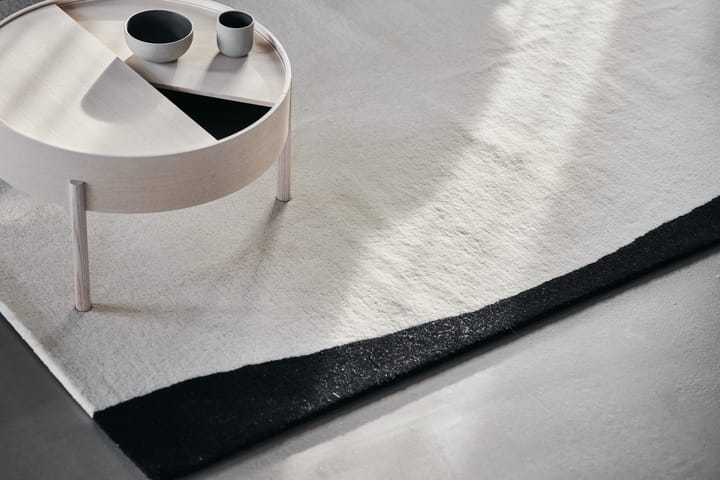Tapis en laine Flow blanc-noir, 200x300 cm Scandi Living