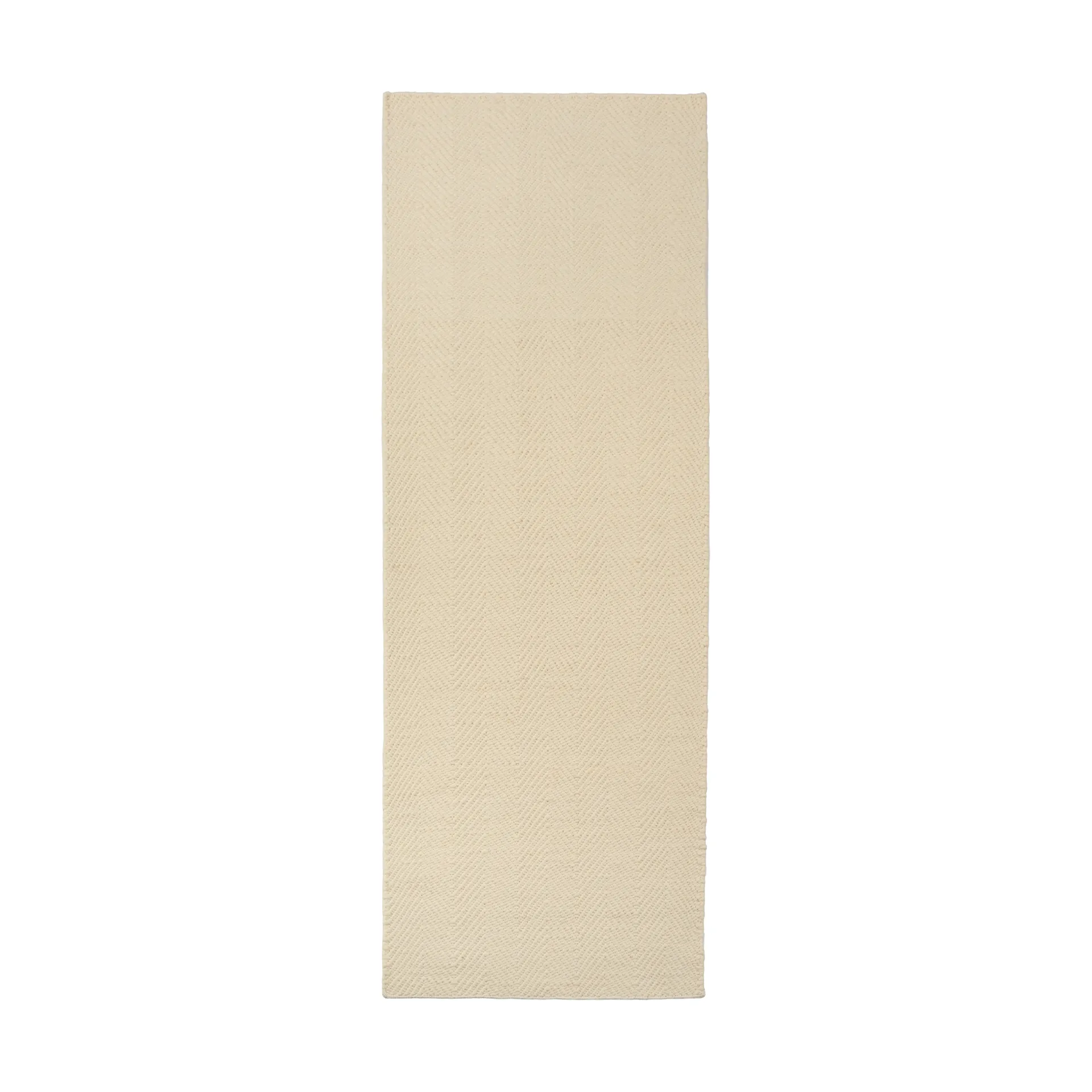 Tapis en laine Furrow blanc nature, 80x240 cm Scandi Living