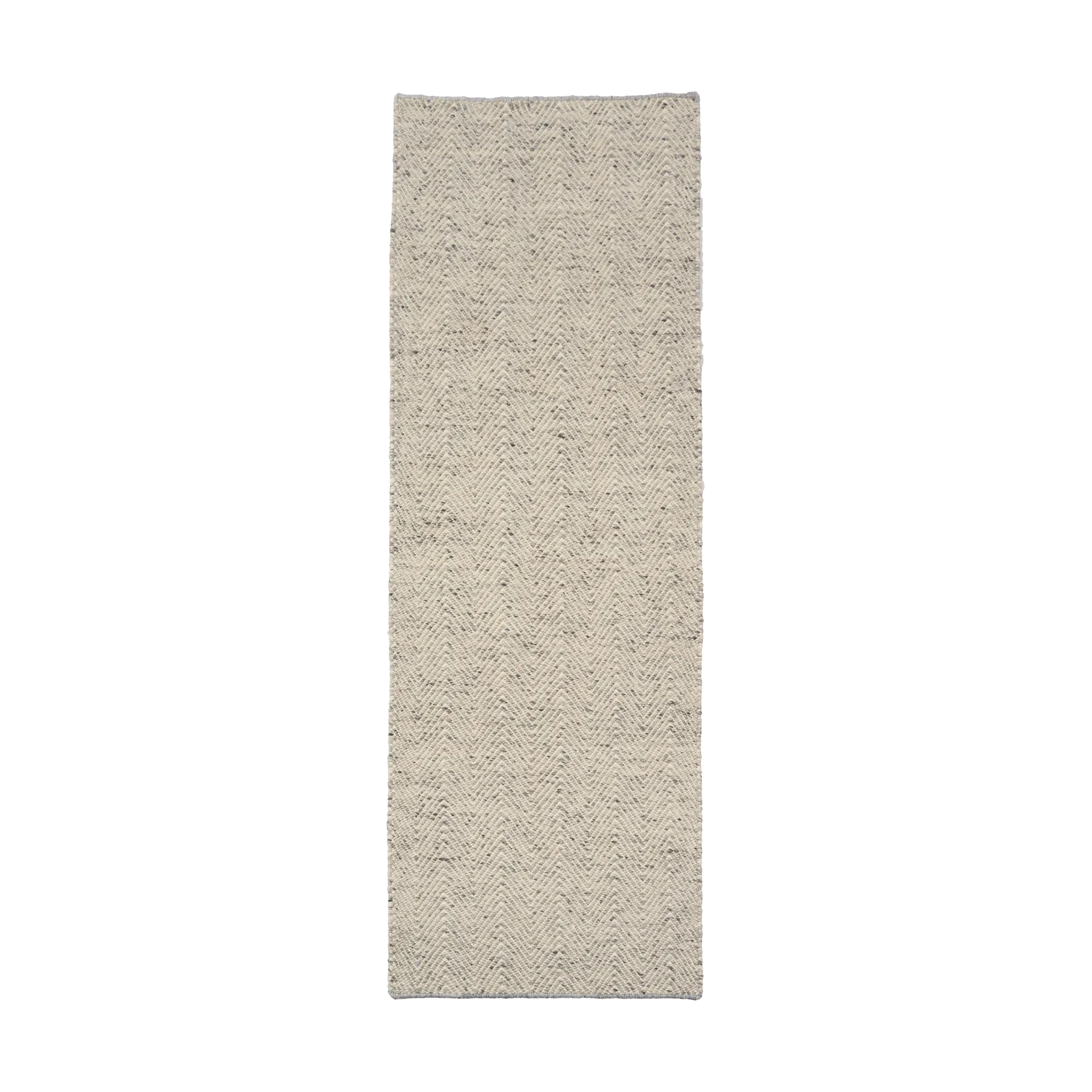 Tapis en laine Furrow blanc nature/gris, 80x240 cm Scandi Living