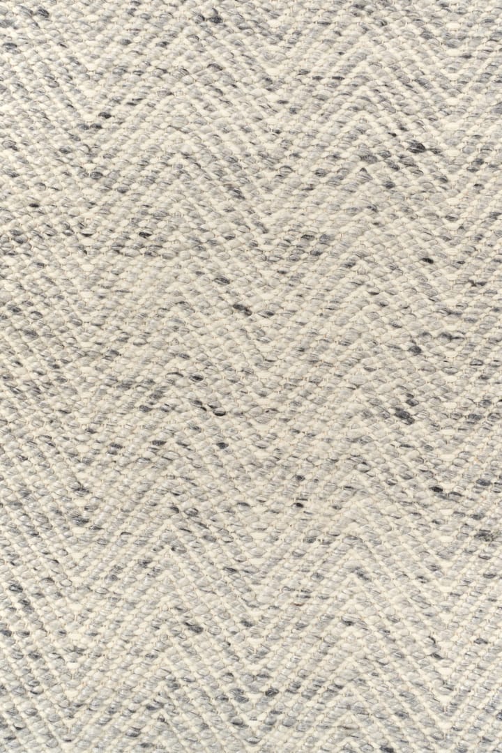 Tapis en laine Furrow blanc nature/gris, 80x240 cm Scandi Living