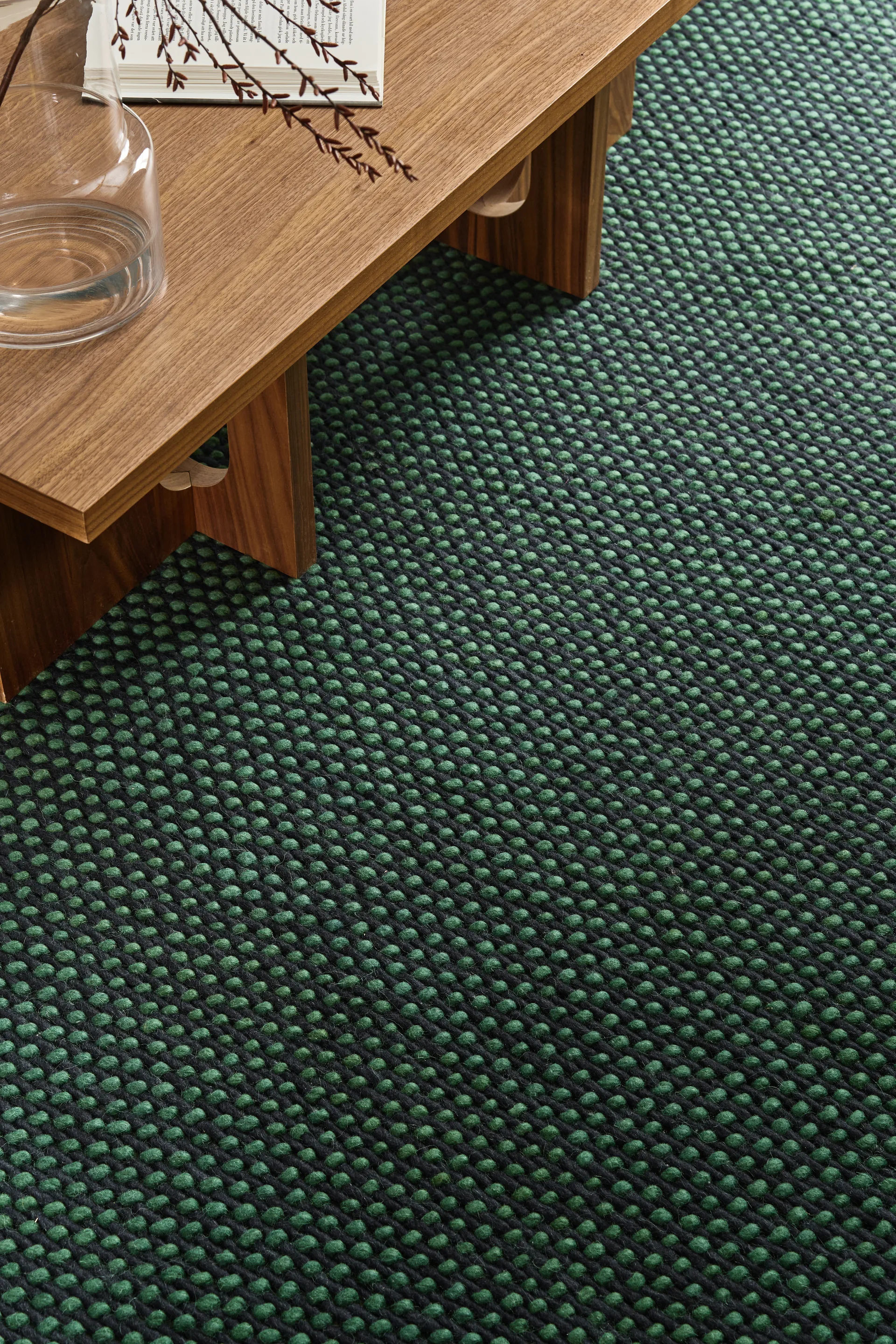 Tapis en laine Hill, Blu-vert, 170x240 cm Scandi Living