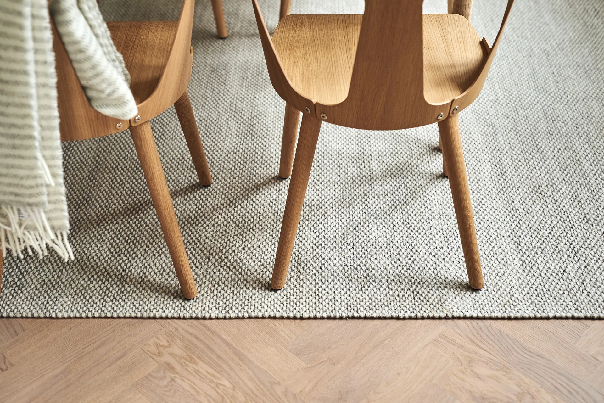 Tapis en laine Lea blanc nature, 170 x 240cm Scandi Living