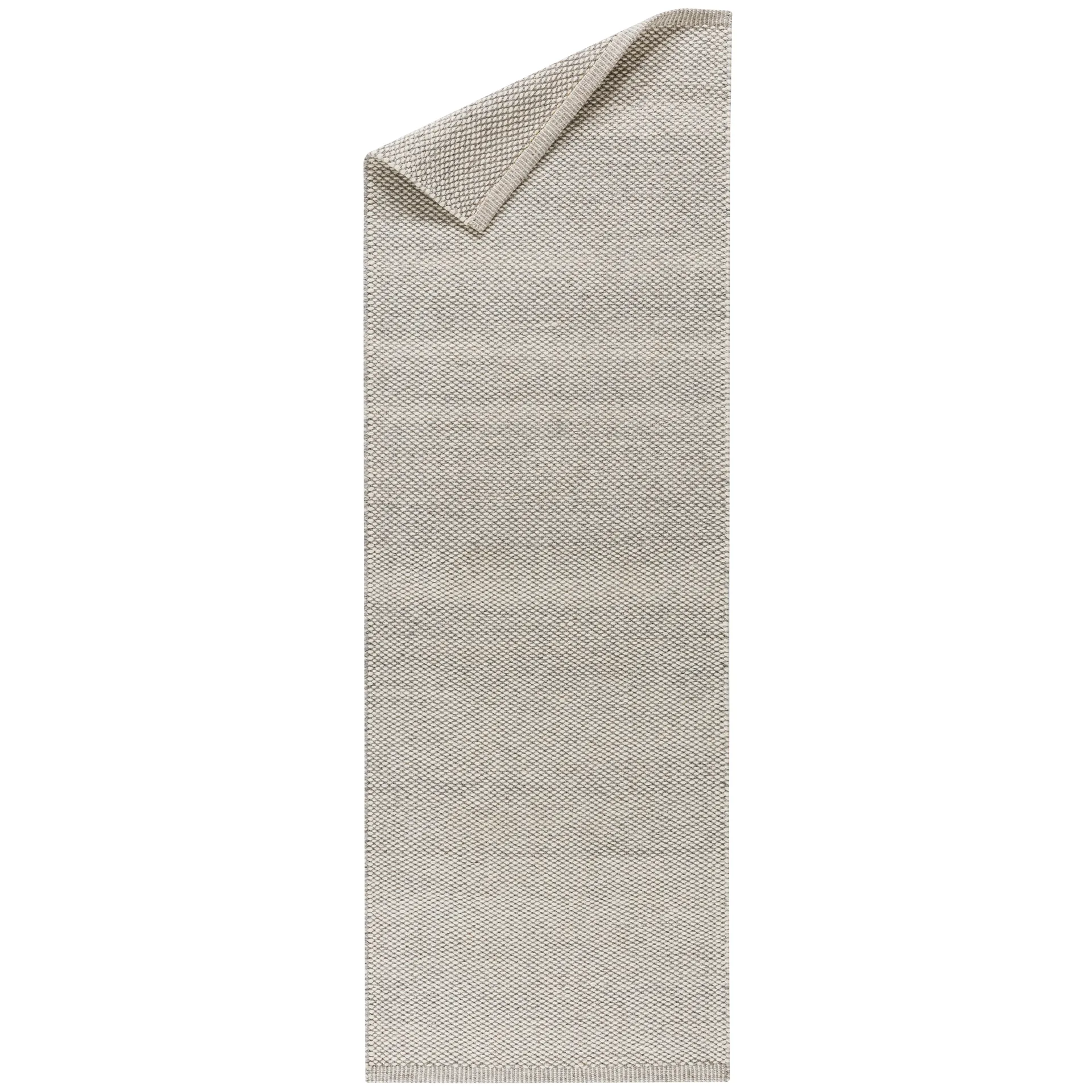 Tapis en laine Lea blanc nature, 80 x 240cm Scandi Living
