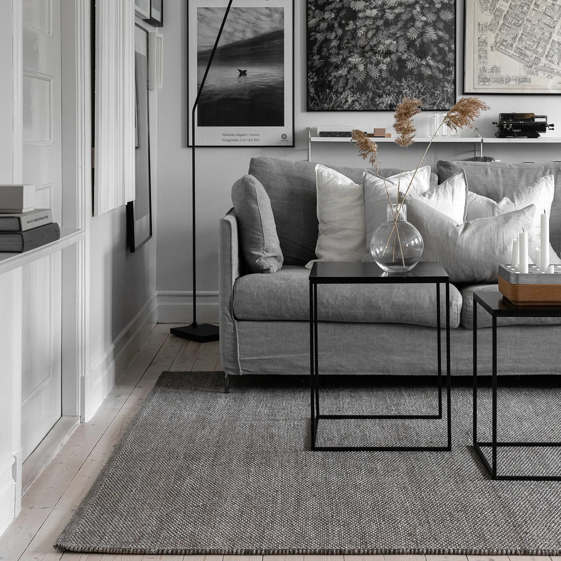 Tapis en laine Lea gris nature, 200 x 300cm Scandi Living