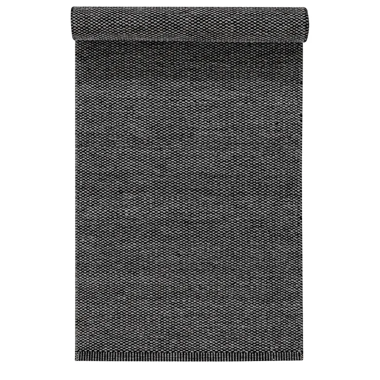 Tapis en laine Lea noir, 80 x 240cm Scandi Living