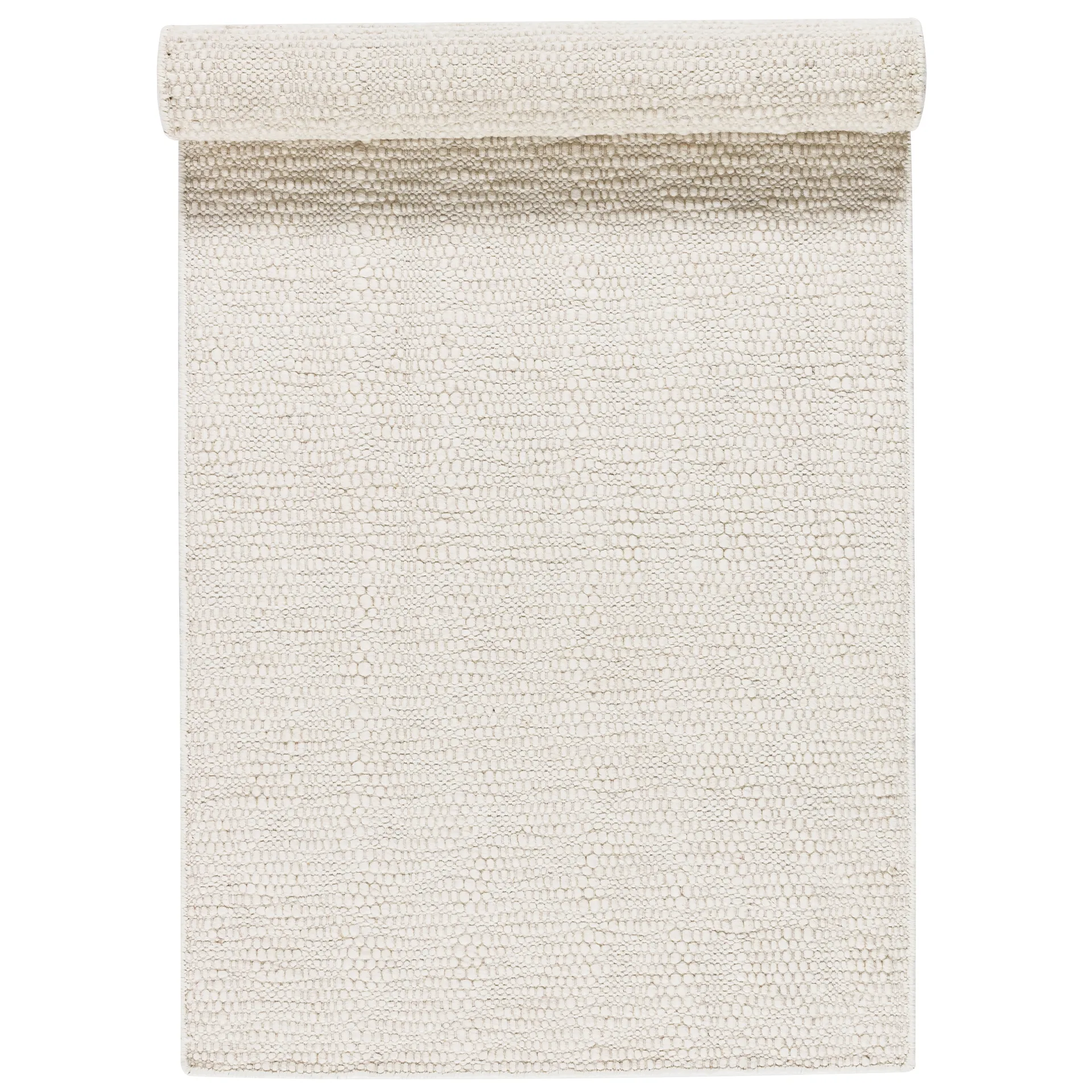 Tapis en laine Pebble blanc, 80x240 cm Scandi Living