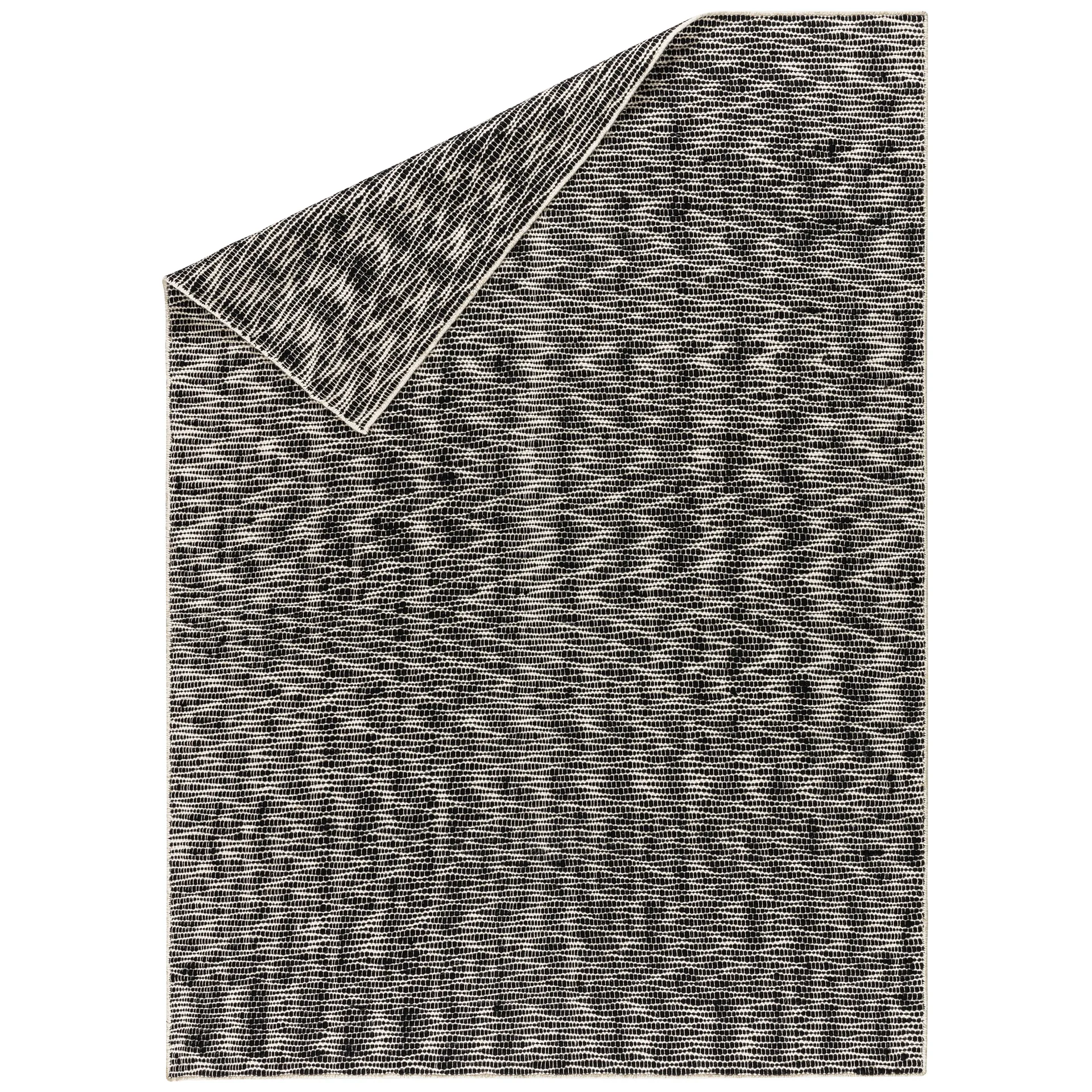 Tapis en laine Pebble noir, 170x240 cm Scandi Living